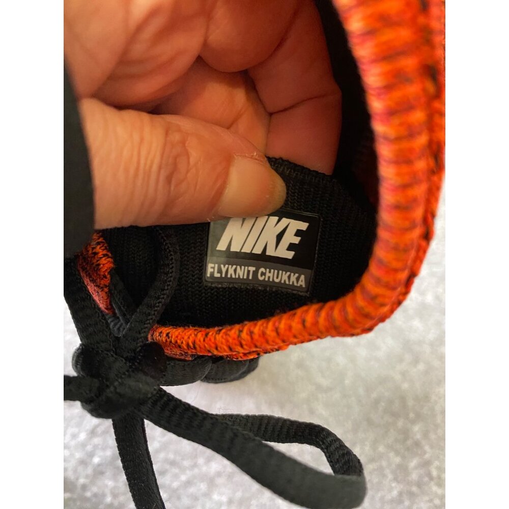 Nike Flyknit Lunar 3 High-Top Sneakers Orange/Black Mens Size 13 - Picture 8 of 10